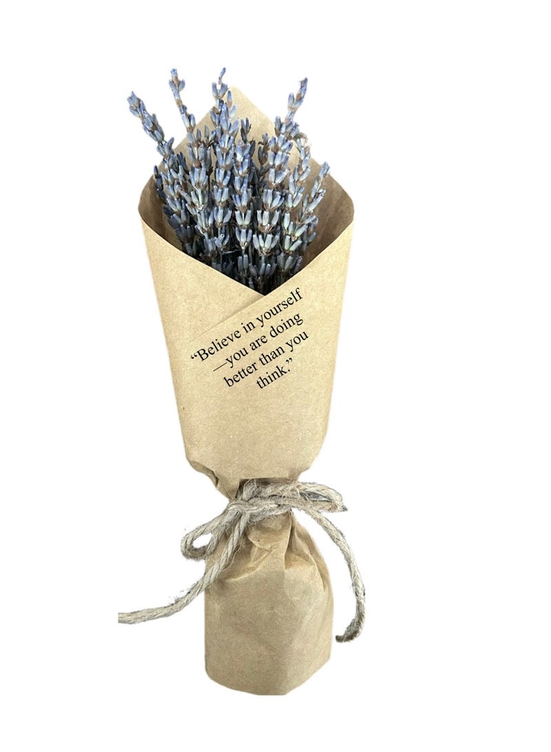Dried Lavender Flowers Bundles mini-bouquet 100% Natural Real Dry Flower with uplifting message for giveaways, and gifting - Image 3